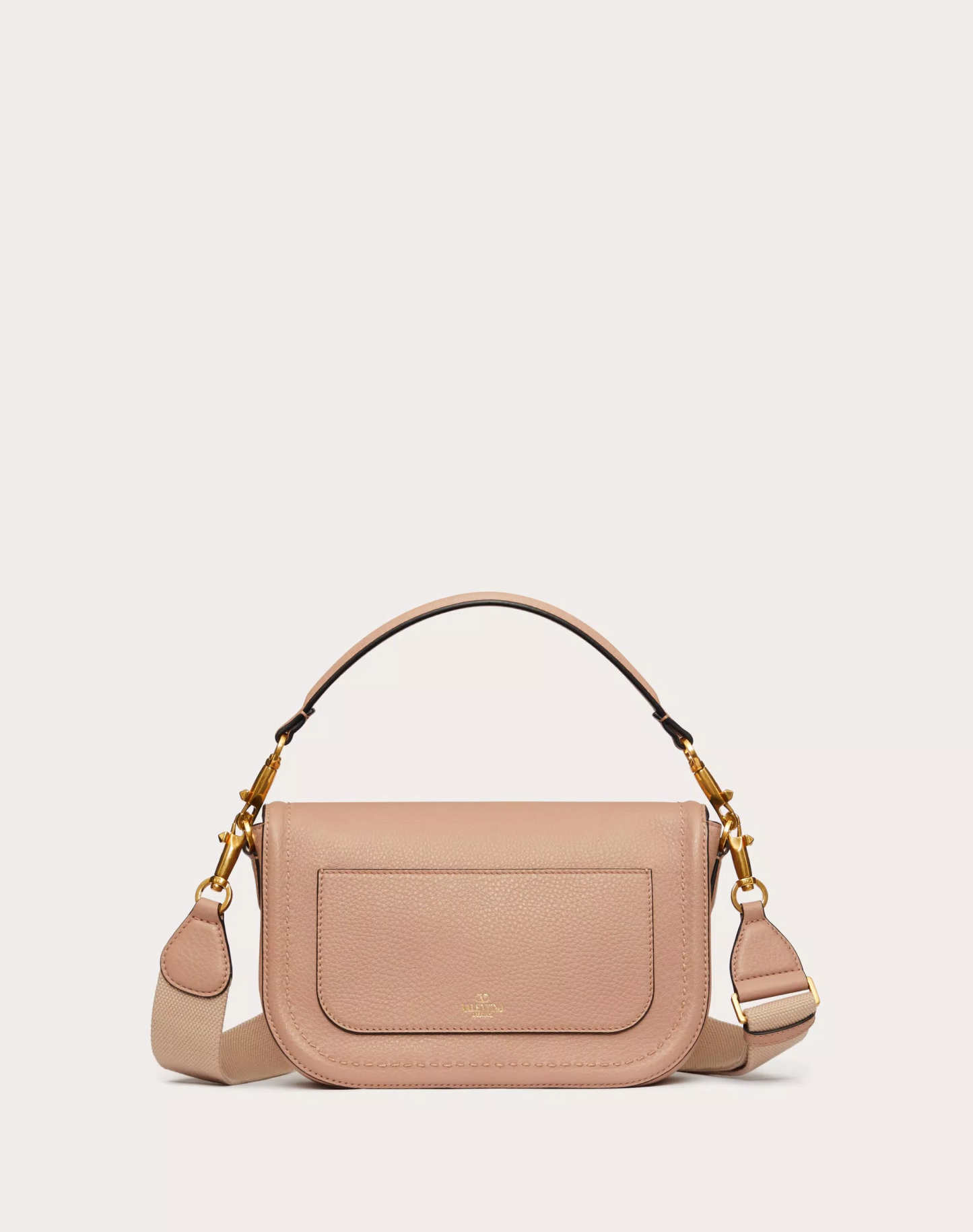 VALENTINO GARAVANI ALLTIME GRAINY CALFSKIN SHOULDER BAG